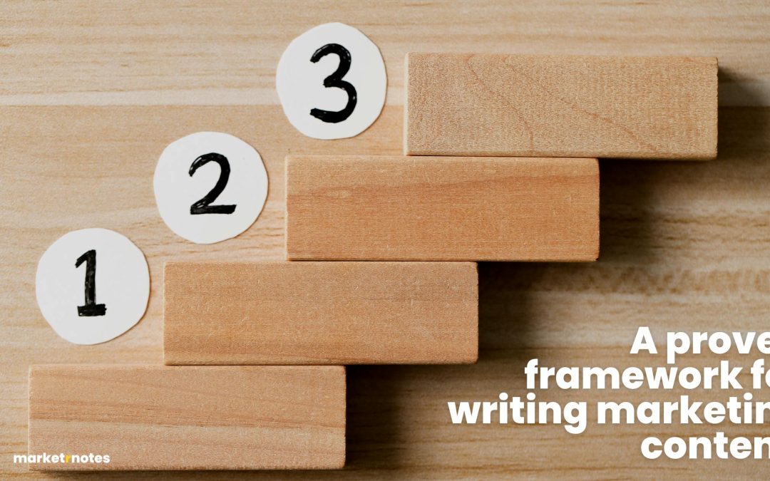 A proven 3 step framework for writing marketing content.